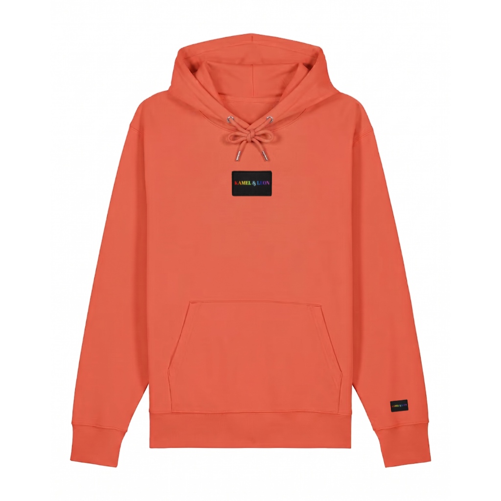 Hoodie Orange Kamel & Léon – Coton 350 GSM | EmotionWear