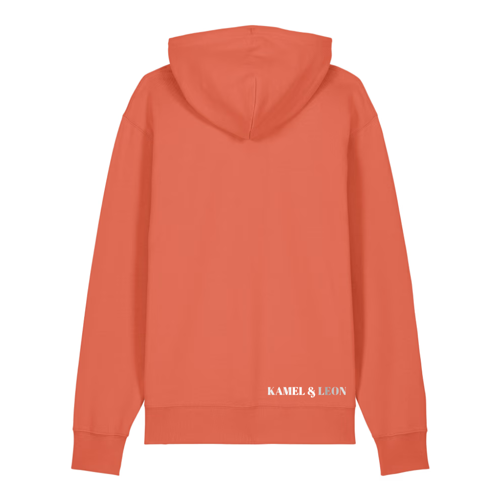 Hoodie Orange Kamel & Léon – Coton 350 GSM | EmotionWear