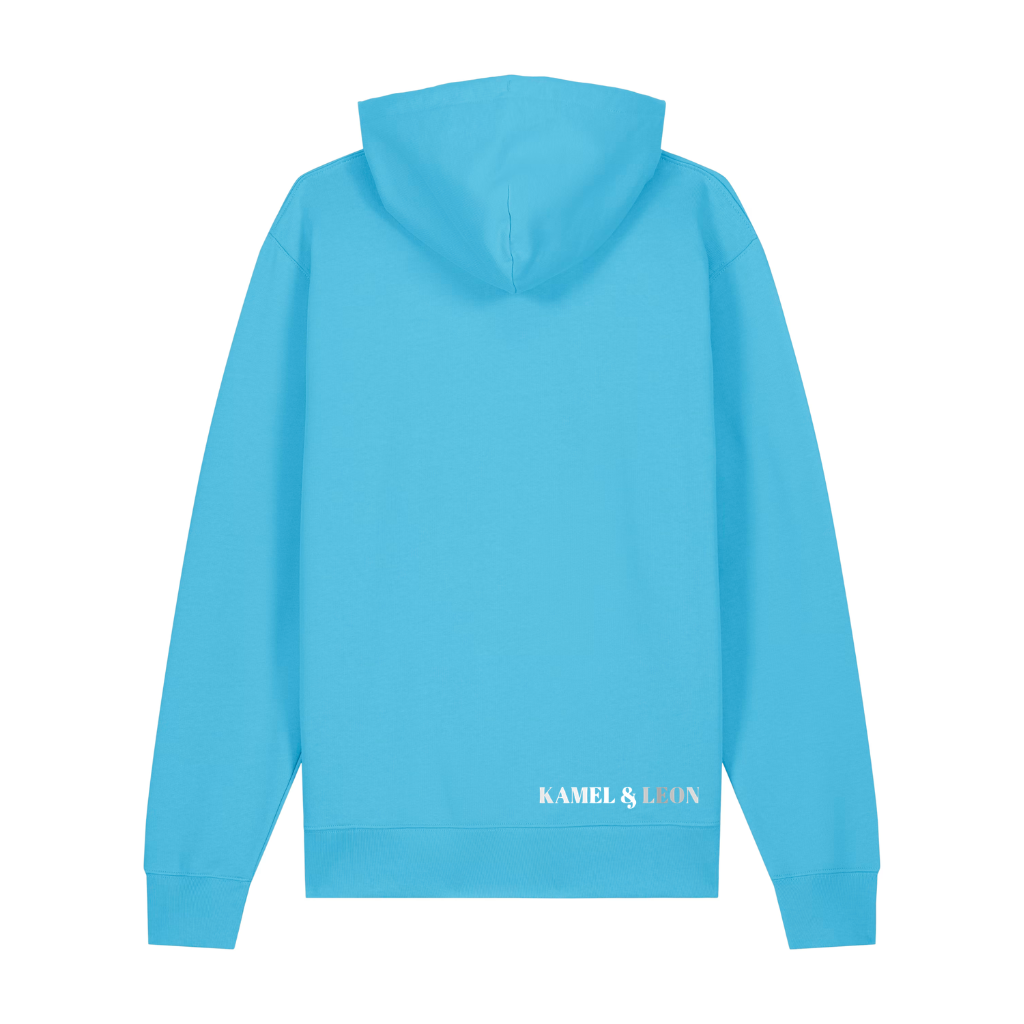 Hoodie Bleu Kamel & Léon – Coton 350 GSM | EmotionWear