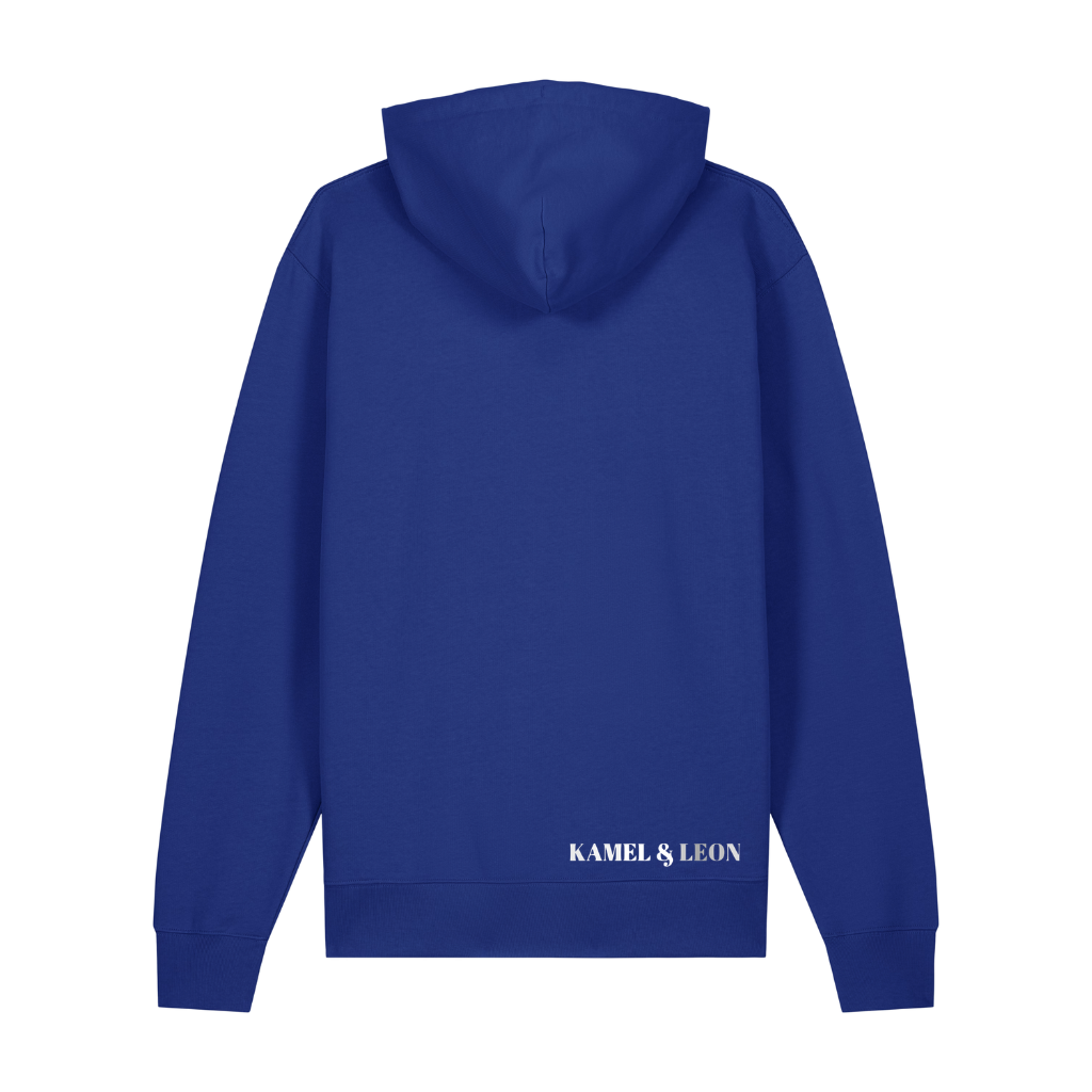 Hoodie Indigo Kamel & Léon – Coton 350 GSM | EmotionWear
