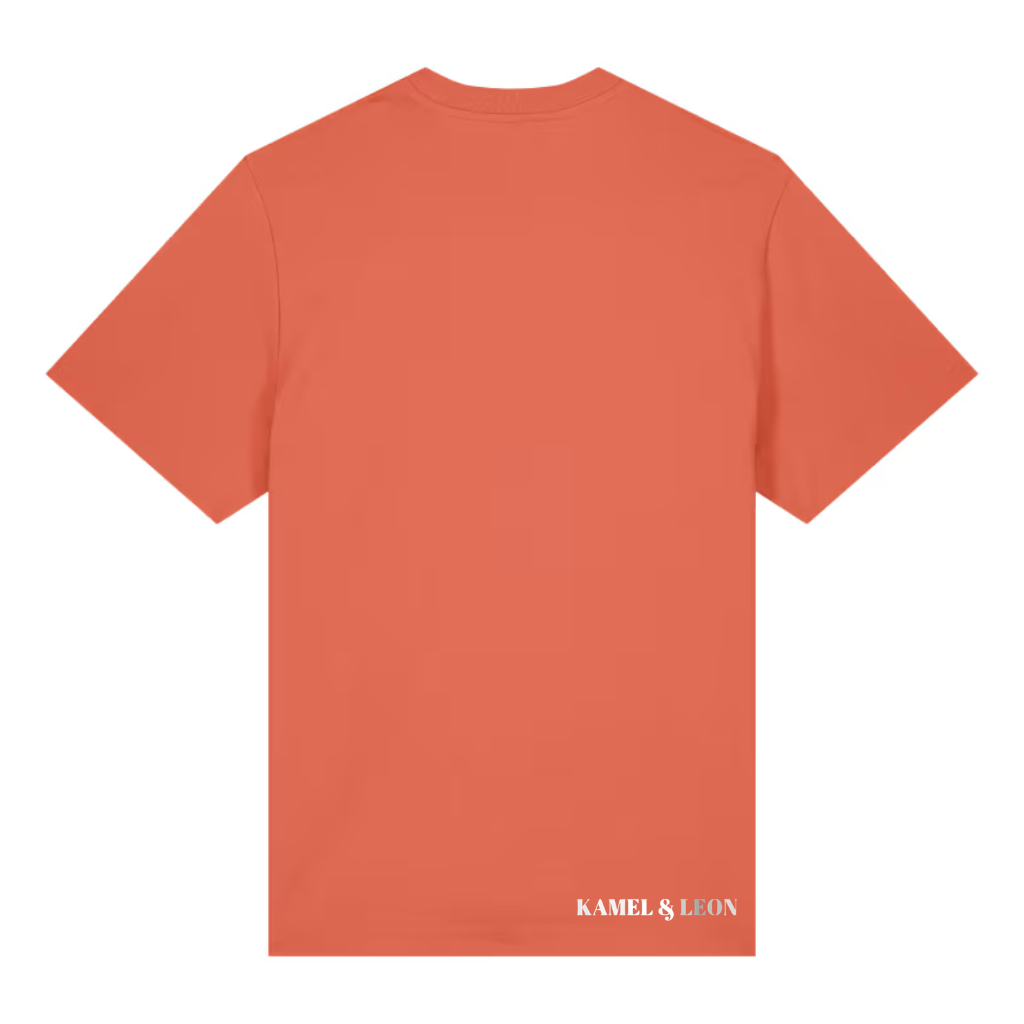 T-shirt Orange Kamel & Léon – Coton 210 GSM | EmotionWear