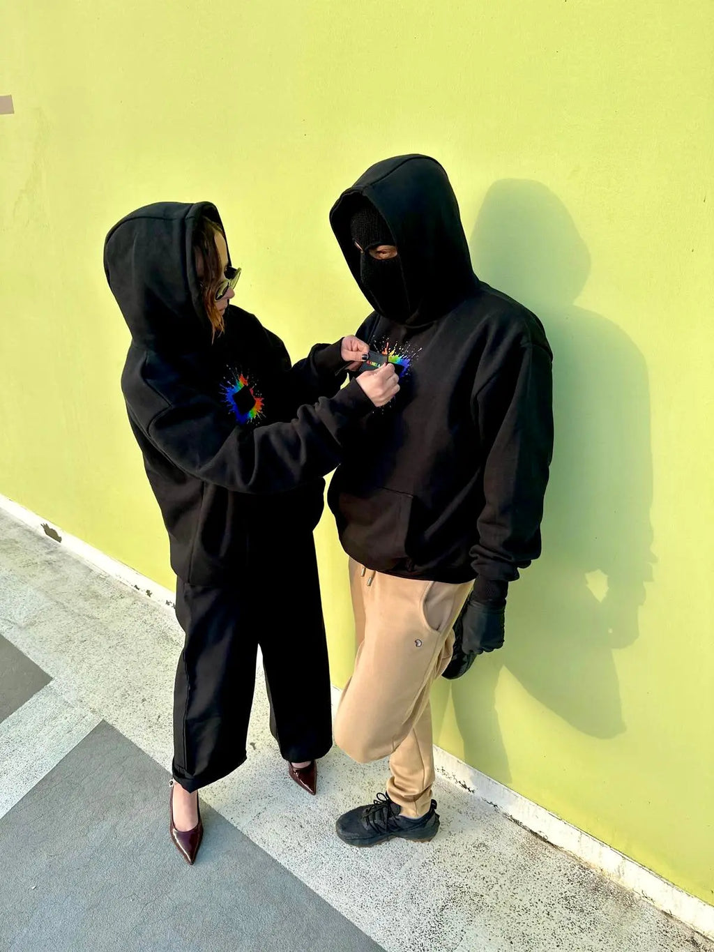 Birth Of Colors - Hoodie noir unisexe - Box Logo #name inclus KAMEL&LEON
