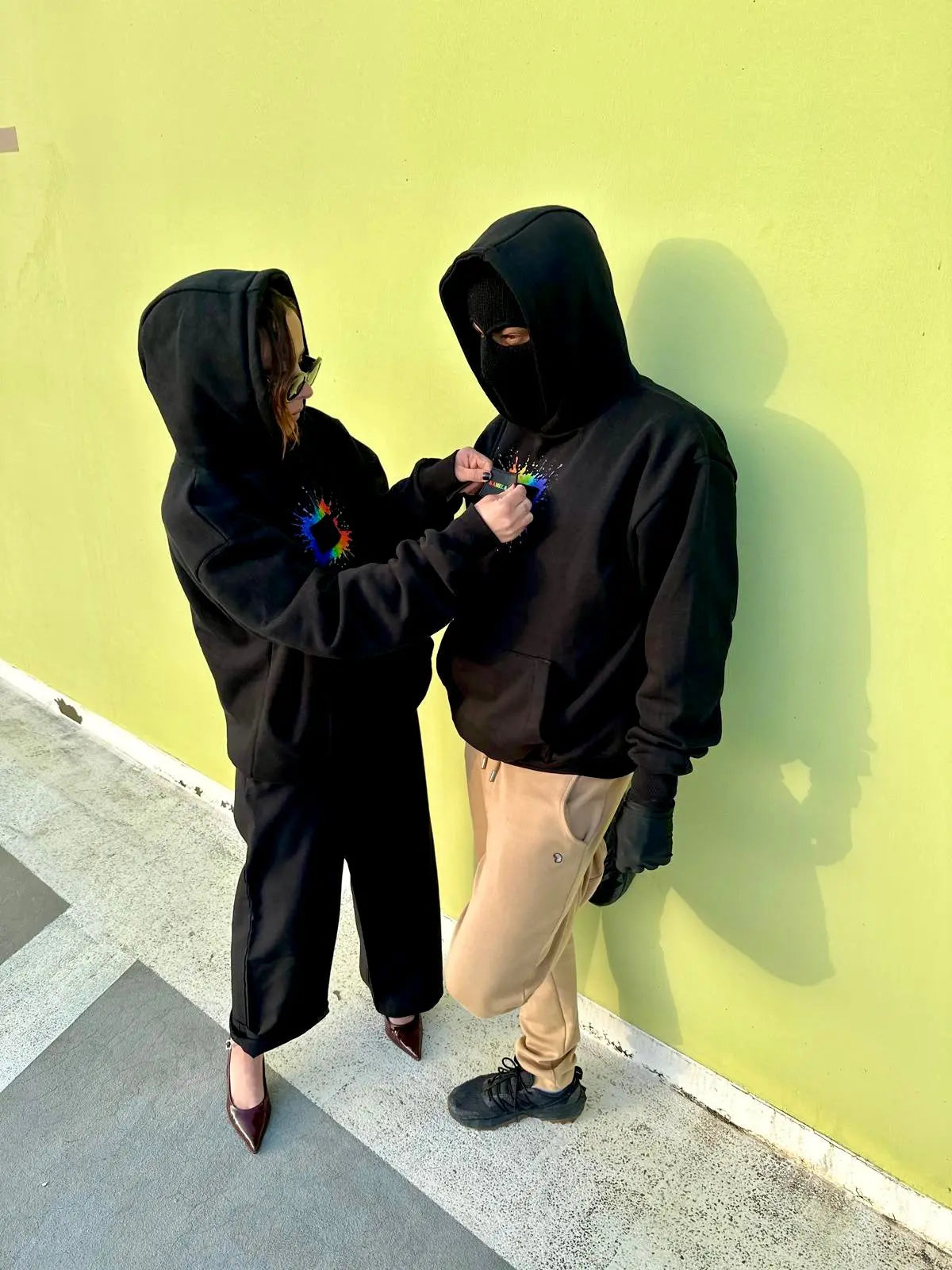 Birth Of Colors - Hoodie noir unisexe - Box Logo #name inclus KAMEL&LEON
