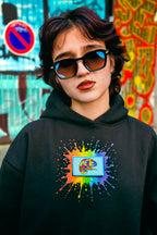 Hoodie Noir Kamel & Léon – Birth of Colors | Série Limitée 70 Pièces