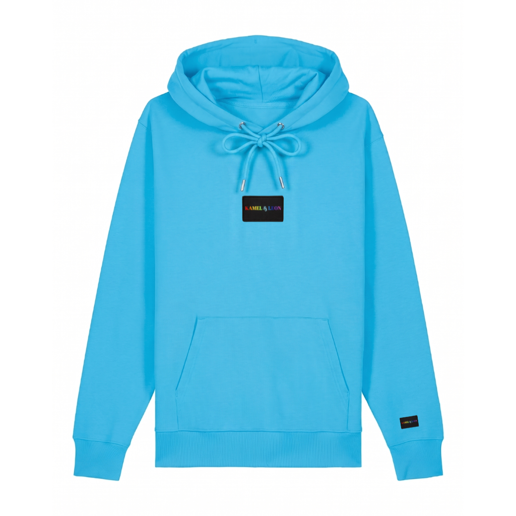 Hoodie Bleu Kamel & Léon – Coton 350 GSM | EmotionWear