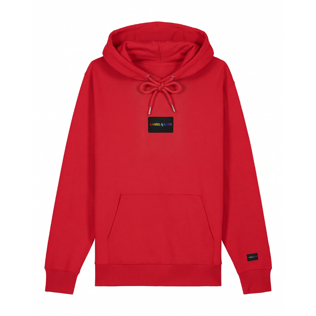 Hoodie Rouge Kamel & Léon – Coton 350 GSM | EmotionWear
