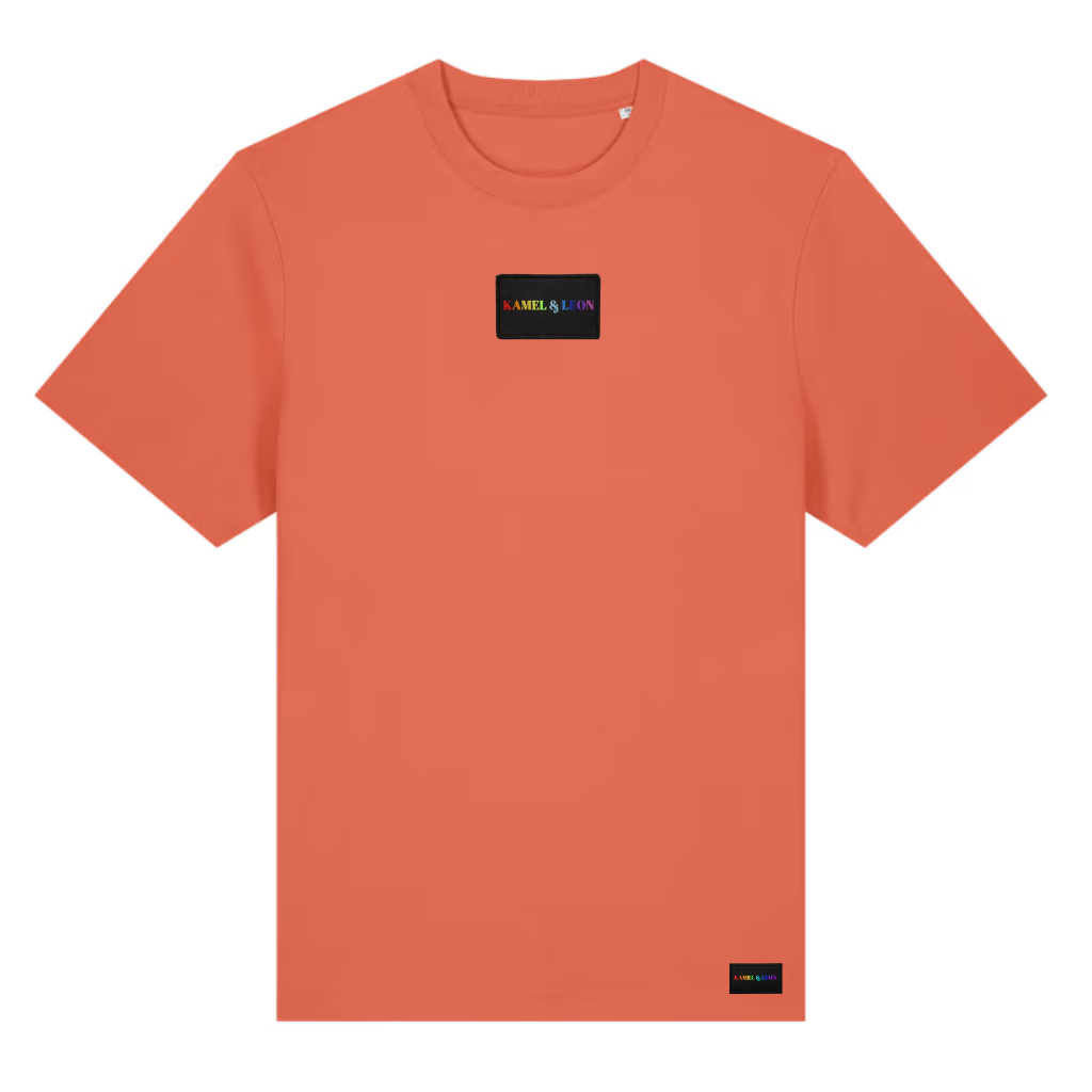 T-shirt Orange Kamel & Léon – Coton 210 GSM | EmotionWear