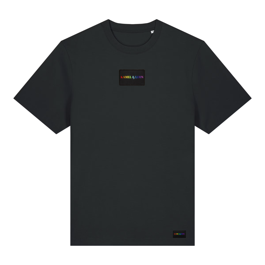 T-shirt Noir Caméléon Kamel & Léon – Coton 210 GSM | EmotionWear