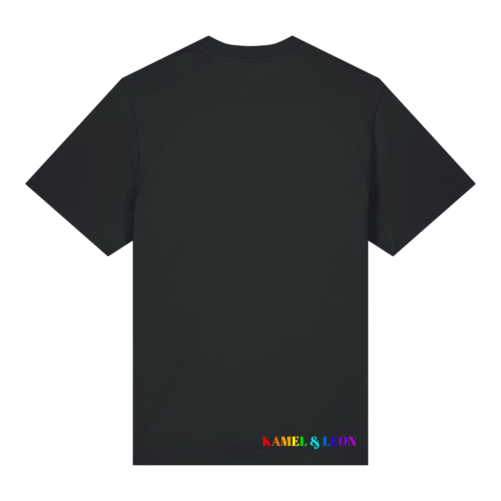 Tee-shirt noir unisexe classique - patch colors - Emotions